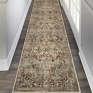 Pauwer Boho Hallway Runner Rug 2x8 Washable Entryway Area Rugs Non Slip Farmhouse Vintage Floor Mat Carpet Runner for Hallways Laundry Room Kitchen Bathroom Bedroom