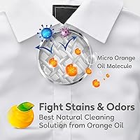 Vista 5 de ORANGE HOUSE Laundry Detergent Pods, Natural Plant-Based Detergent with Orange Oil Hypoallergenic, Free & Clear, Scent-Free, HE & Standard Machine