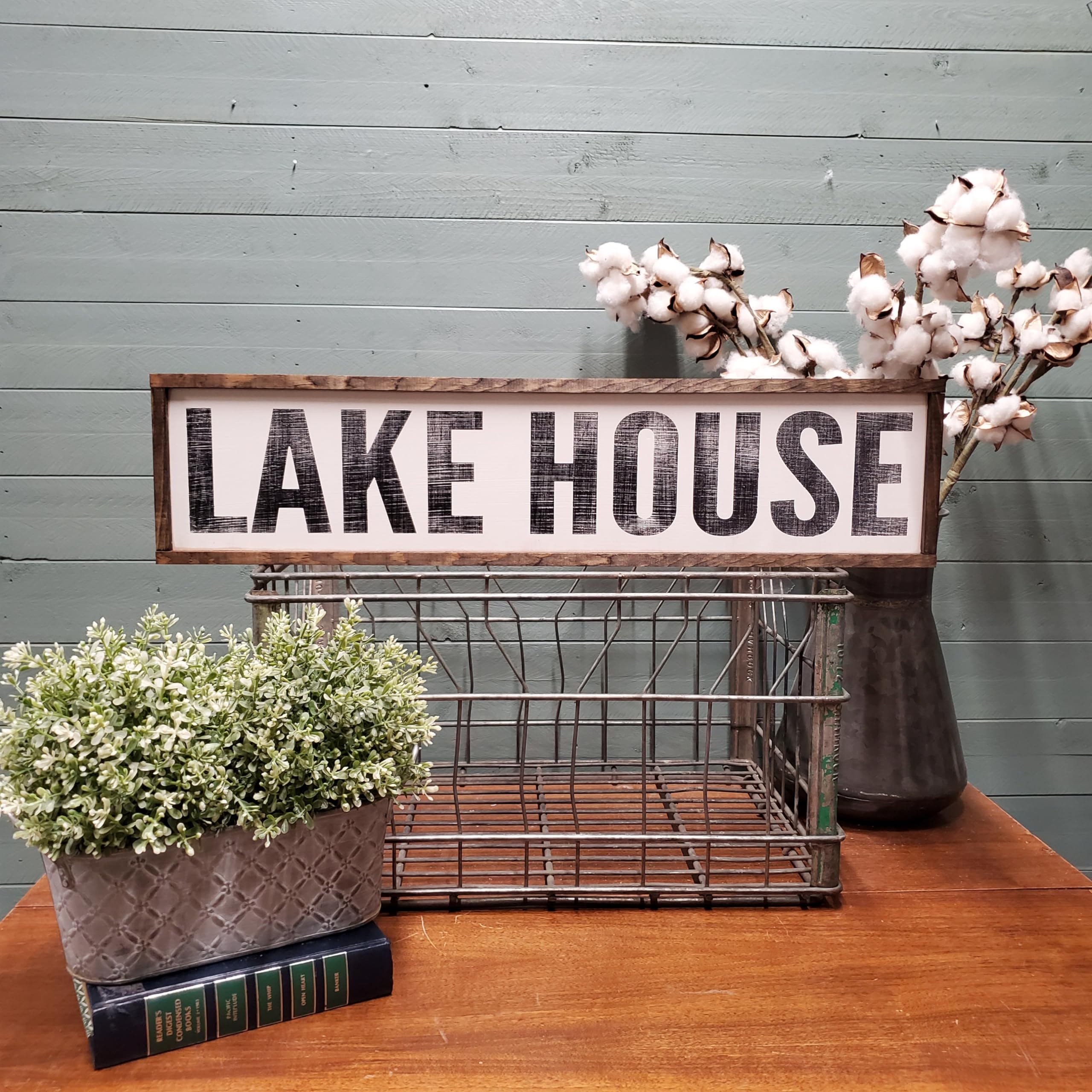 Ahee Tin Sign014 Lake House Sign, Coastal Decor, Modern Cottage, Coastal Signs, Vintage Tin Sign, Vintage Tin Sign, Guest Room Sign, Vintage Tin Sign Vintage Tin Sign Board 4X16 Inch