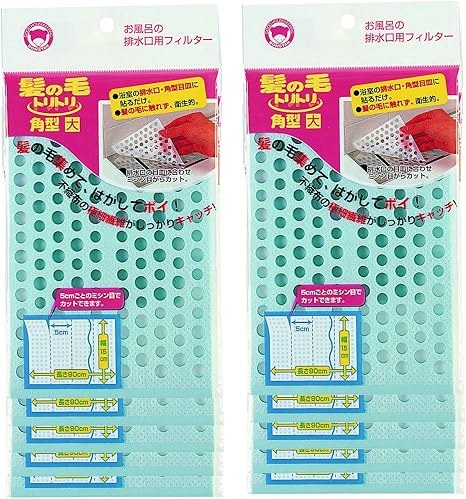 Amazon Co Jp ボンスター お風呂の排水口のつまりを防ぐ シール 髪の毛トリトリ 角型 大 10個セット ドラッグストア