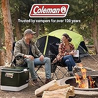 Vista 2 de Coleman Portable Camping Chair with 4-Can Cooler, Cushioned Seat & Back with Side Pockets & Cup Holder, Carry Bag Included, Great for Camping