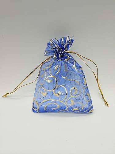 Miniatura 3 de Ankirol 100 bolsas de recuerdo de bodas, de organza transparente, con estampado de pestañas, de 3.5 x 4.5 pulgadas, con cordón de ajuste