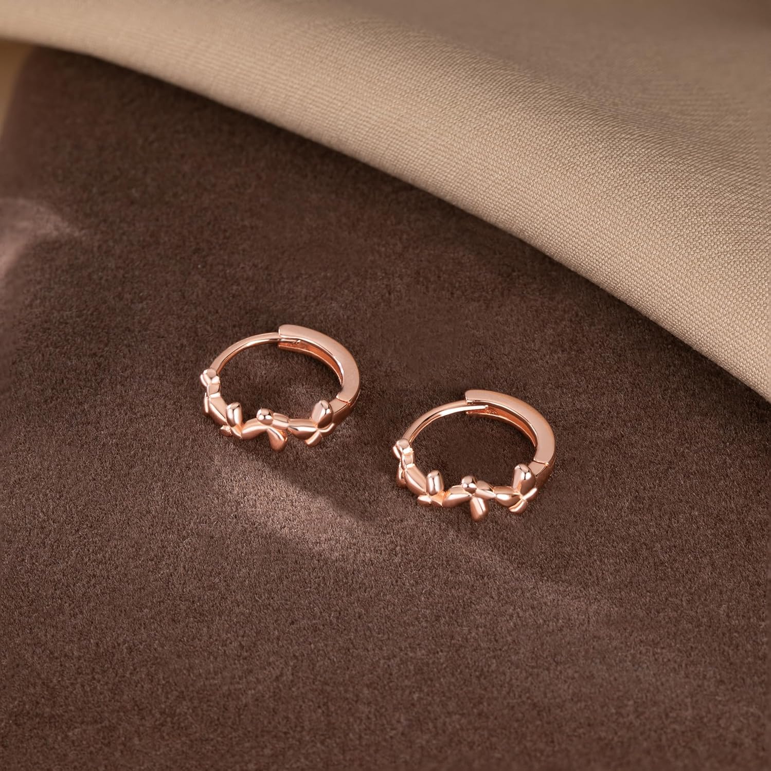 SLUYNZ Solid 925 Sterling Silver Small Butterfly Earrings Hoop for Women Teens Cluster Butterfly Hoop Earrings Huggie - Image 6