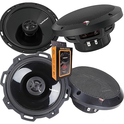 Pair of Rockford Fosgate Punch P1650 6.5" 220W 2-Way + P152 5.25" 2-Way Full Range Coaxial Speakers - 4 Speakers