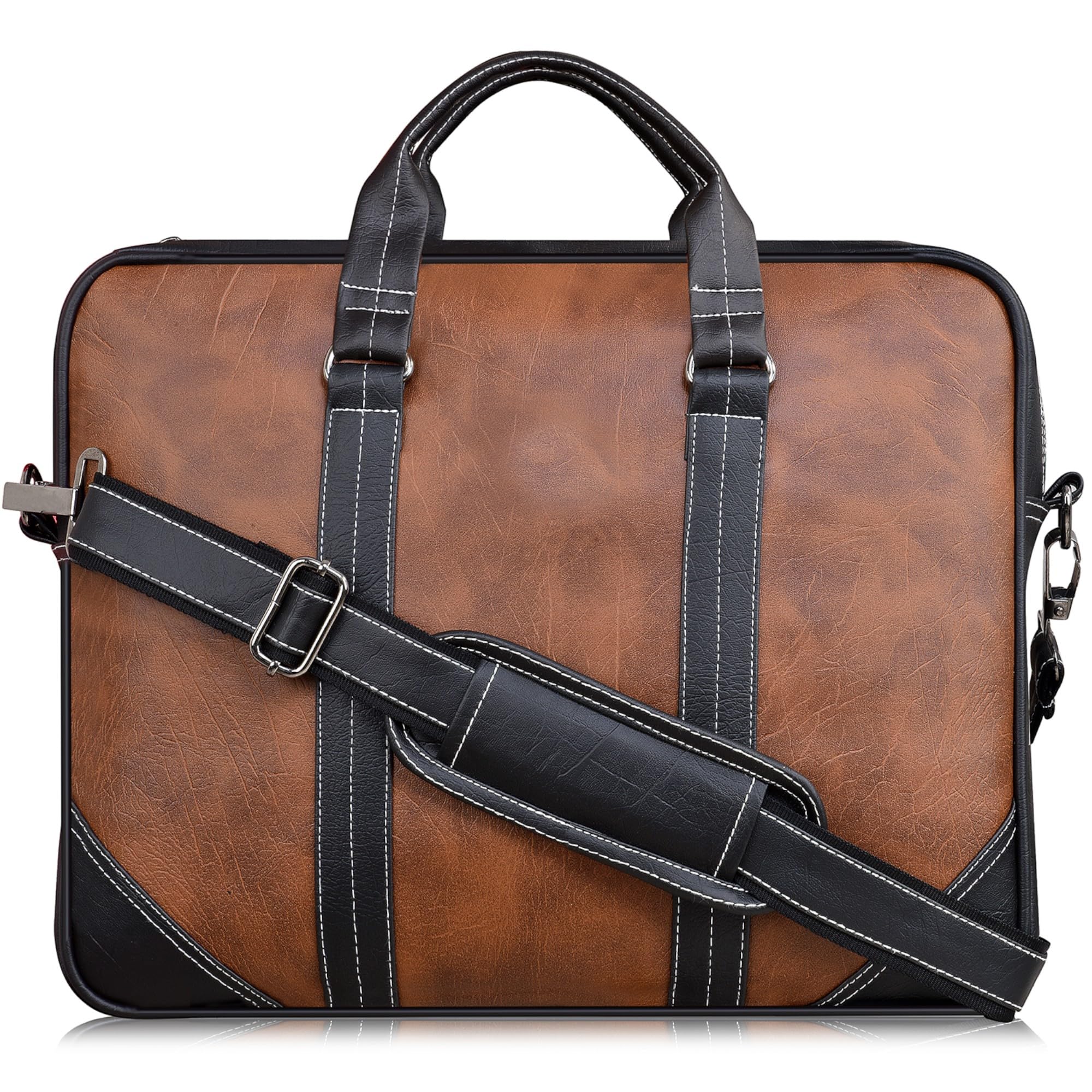See full amazon price history chart for SHG ENTERPRISE Tan & Black Color Faux Leather 10L Laptop Messenger Bag For Men & Women BG41 SHG ENTERPRISE Tan & Black Color Faux Leather 10L Laptop Messenger Bag For Men & Women BG41 (B0CW1PVZHW) Amazon Price History, Amazon Price Tracker