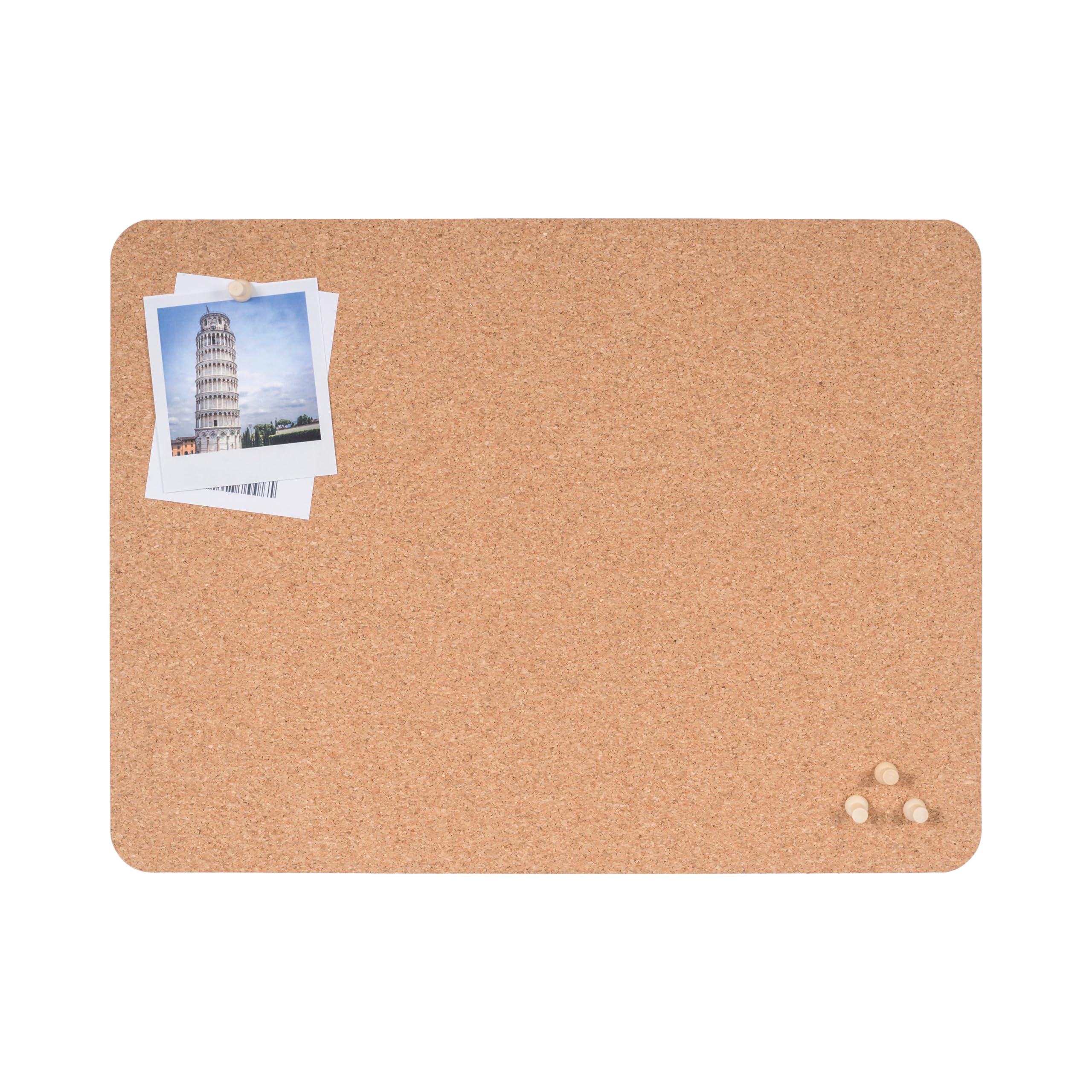 Bi-Office Eco Frameless Cork Board, 40x30cm, Double-Sided Natural Cork, Rectangular, Frameless
