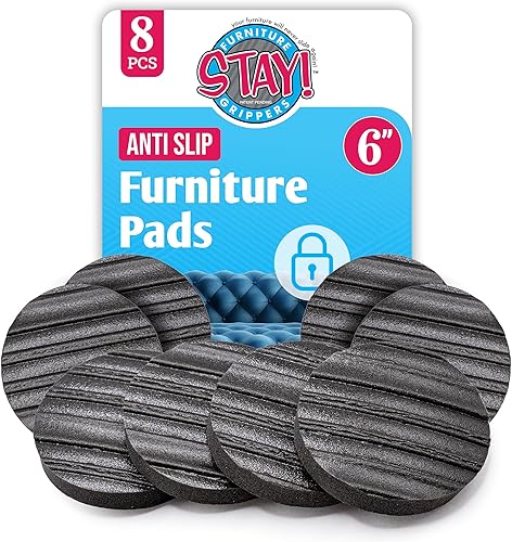 Miniatura 8 de Stay! Almohadillas antideslizantes para muebles (juego de 8)  Tapones redondos para muebles para evitar que se deslicen para suelos de madera dura y