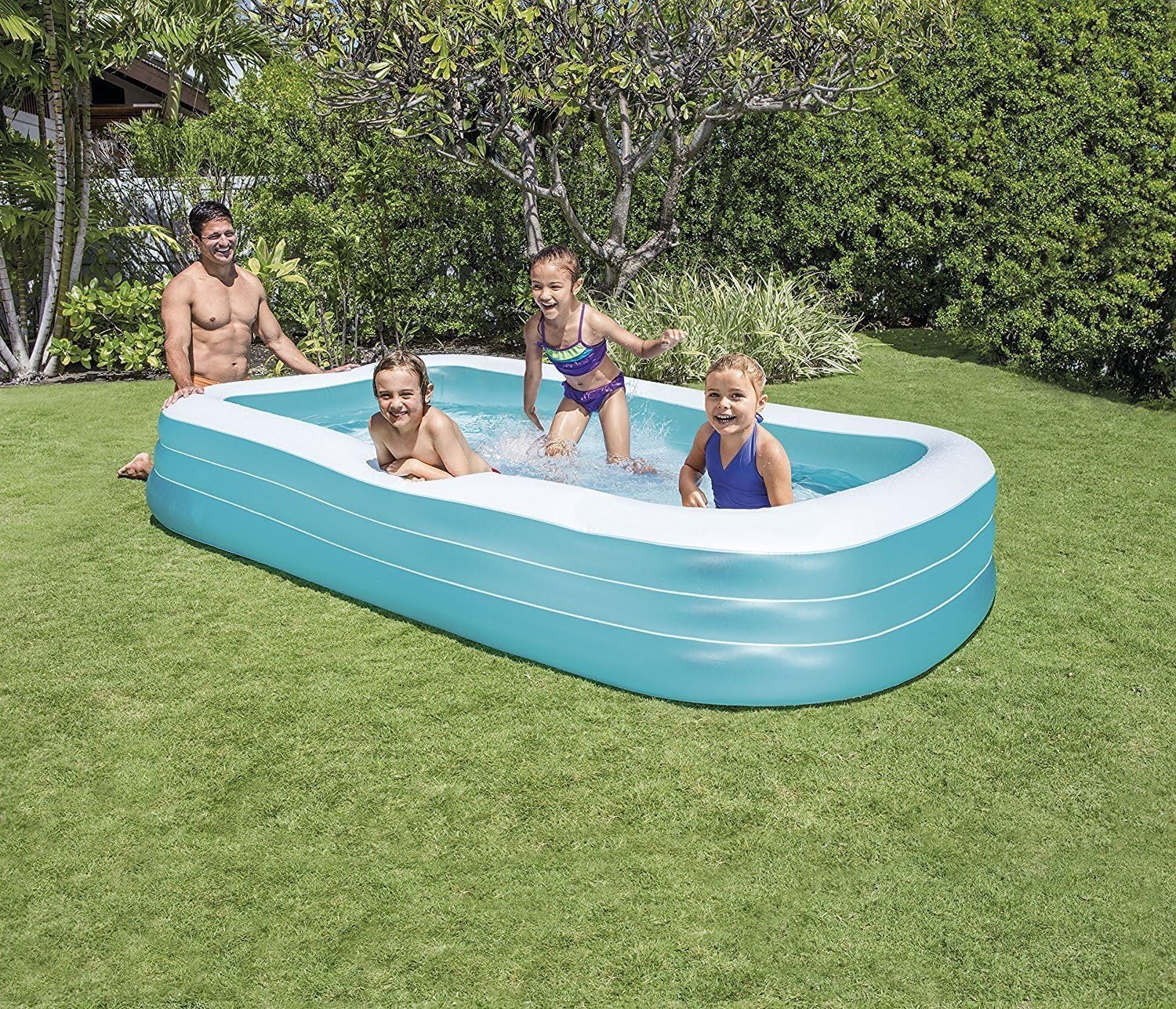 Intex - 58484NP - Frosted Rectangular Pool - Blue Color