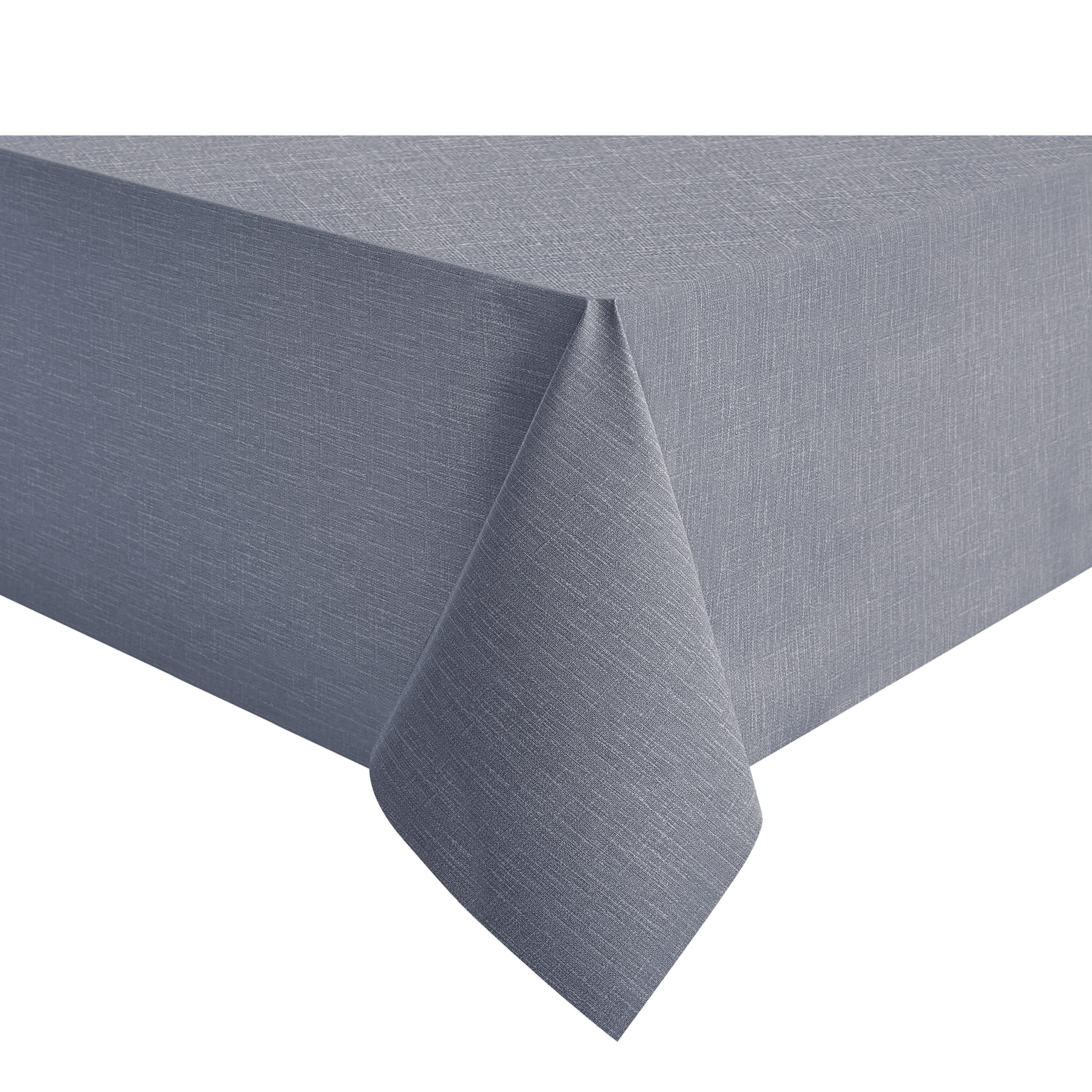 Photo 1 of NLMUVW Square Vinyl Tablecloth 100% Waterproof Oil Proof Spill Proof PVC Table Cloth Wipe Clean Table Cover for Kitchen Dining Picnic, Dark Grey, 48 x 48 inch