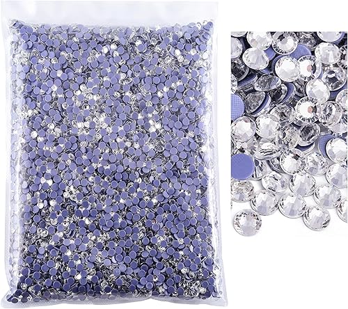 BLINGINBOX Diamantes de imitación Hotfix a granel, 2880 unidades de diamantes de imitación para manualidades, gemas de vidrio para ropa, decoración,