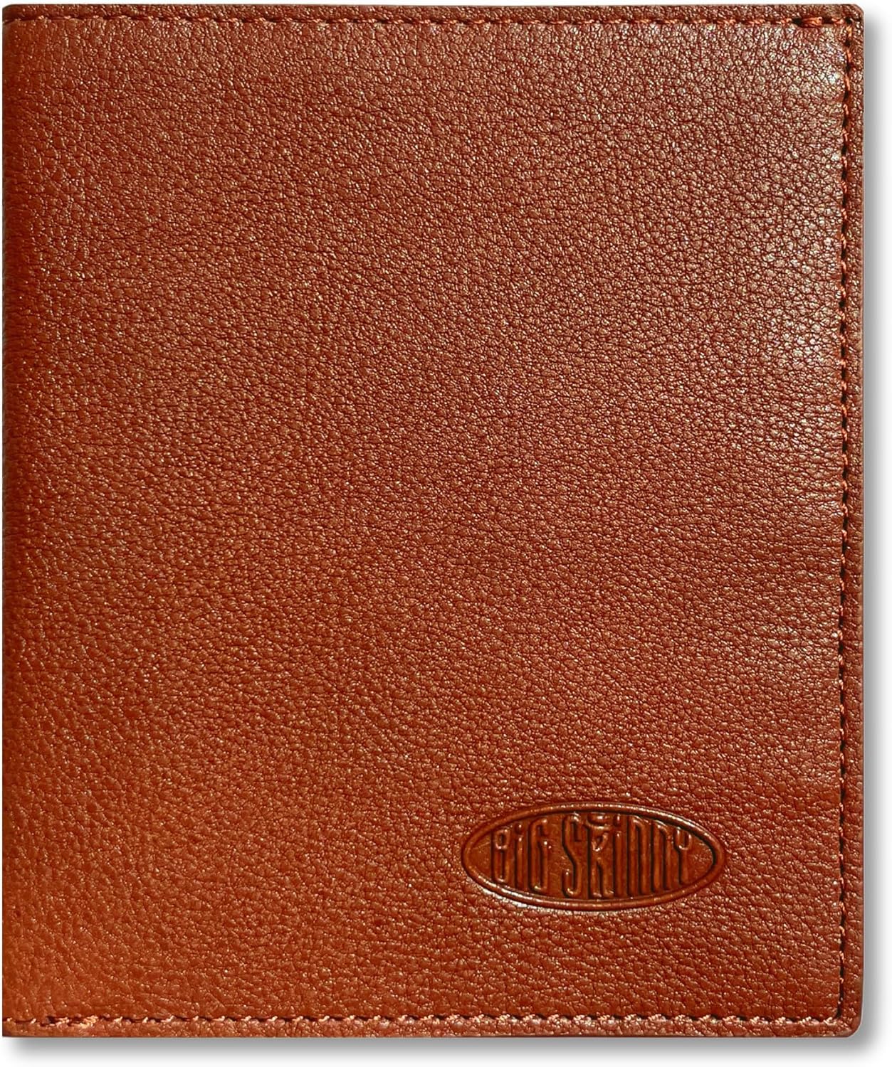 Big Skinny Full Leather RFID Blocking Hipster Bifold, Cognac
