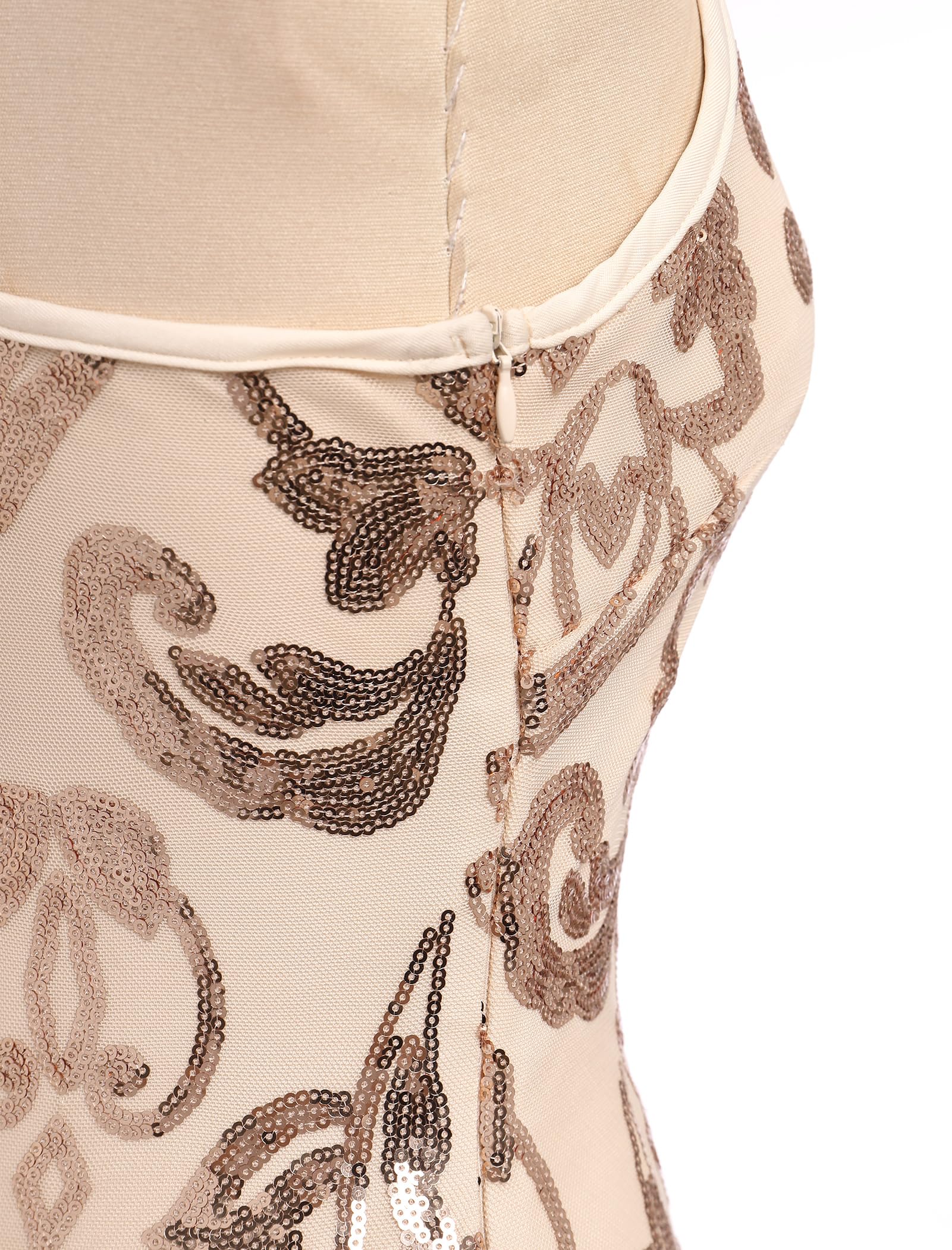 IBAKOM Women Sexy Sequins Fringe Bodysuit Sparkly Tassel Latin Jazz Dance Acrobat Costume Adult Trapeze Artist Rave Outfits: Gold Small