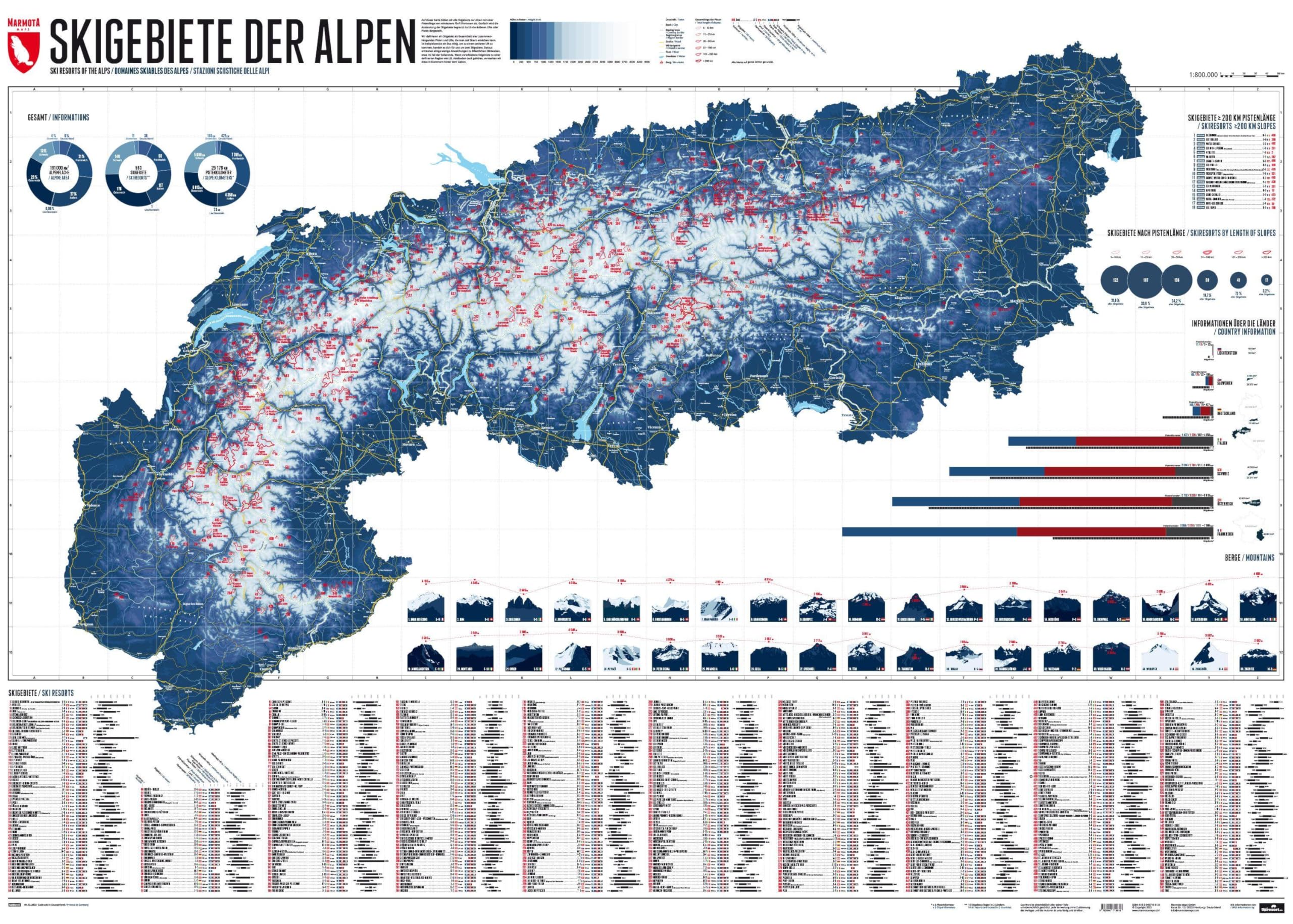 563 Skigebiete der Alpen: Edition 8