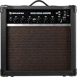 HAYONIK, Amplificador/Cubo Para Guitarra, 100W RMS, Alto Falante 10', Overdrive e Clean, Saída Para Fone de Ouvido, Eq Grave, Médio e Agudo, HG100