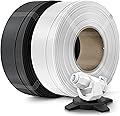 Creality PETG Filament 1.75mm Refill for 3D Printer, 2kg Spool Reusable Spool, Dimensional Accuracy ±0.03mm, Black+White