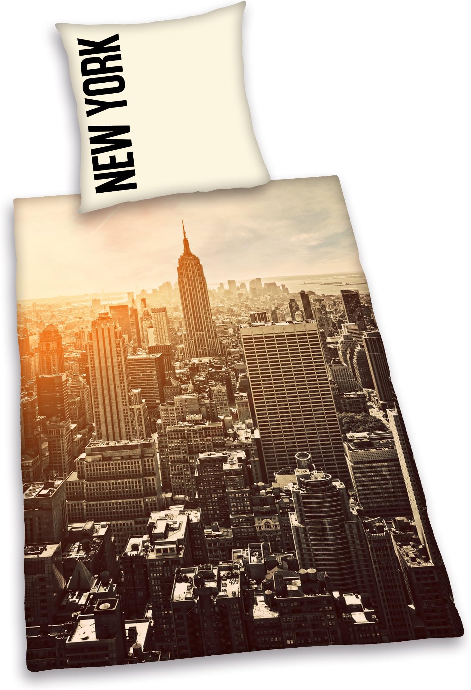 Herding Young Collection Bed Linen, Polyester, Beige, 135 cm x 200 cm