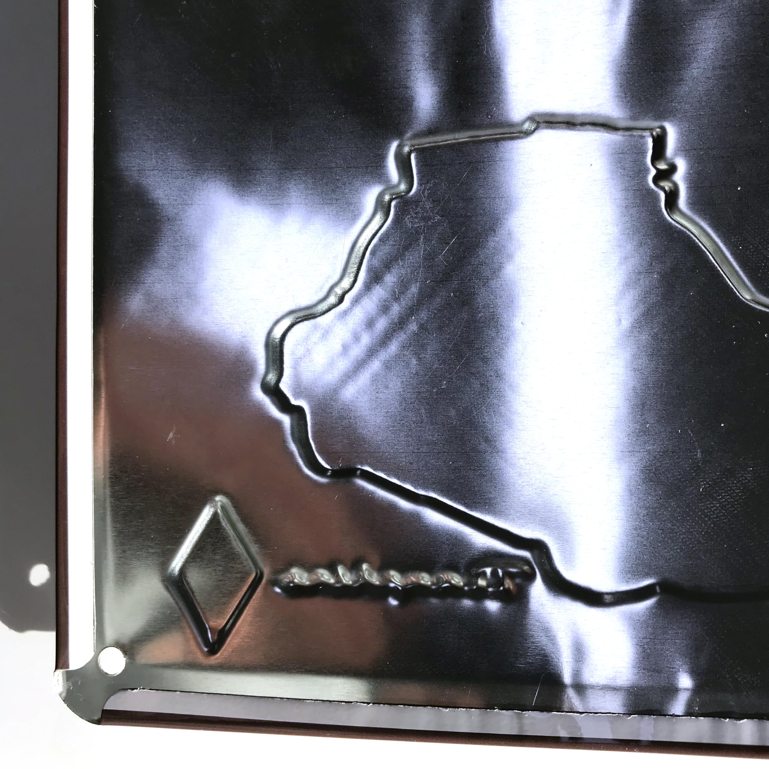 I&S/Les collections rétro Tłoczona metalowa tabliczka 30 x 20 cm Renault Renault Dauphine Garaż Produkt na oficjalnej licencji i/lub ekskluzywny design