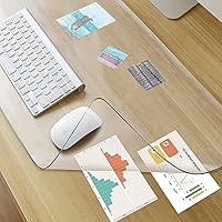 Vista 7 de Awnour - Tapete de escritorio transparente en la parte superior de escritorios - 36 x 17 pulgadas - Protector de escritorio de plástico transparente