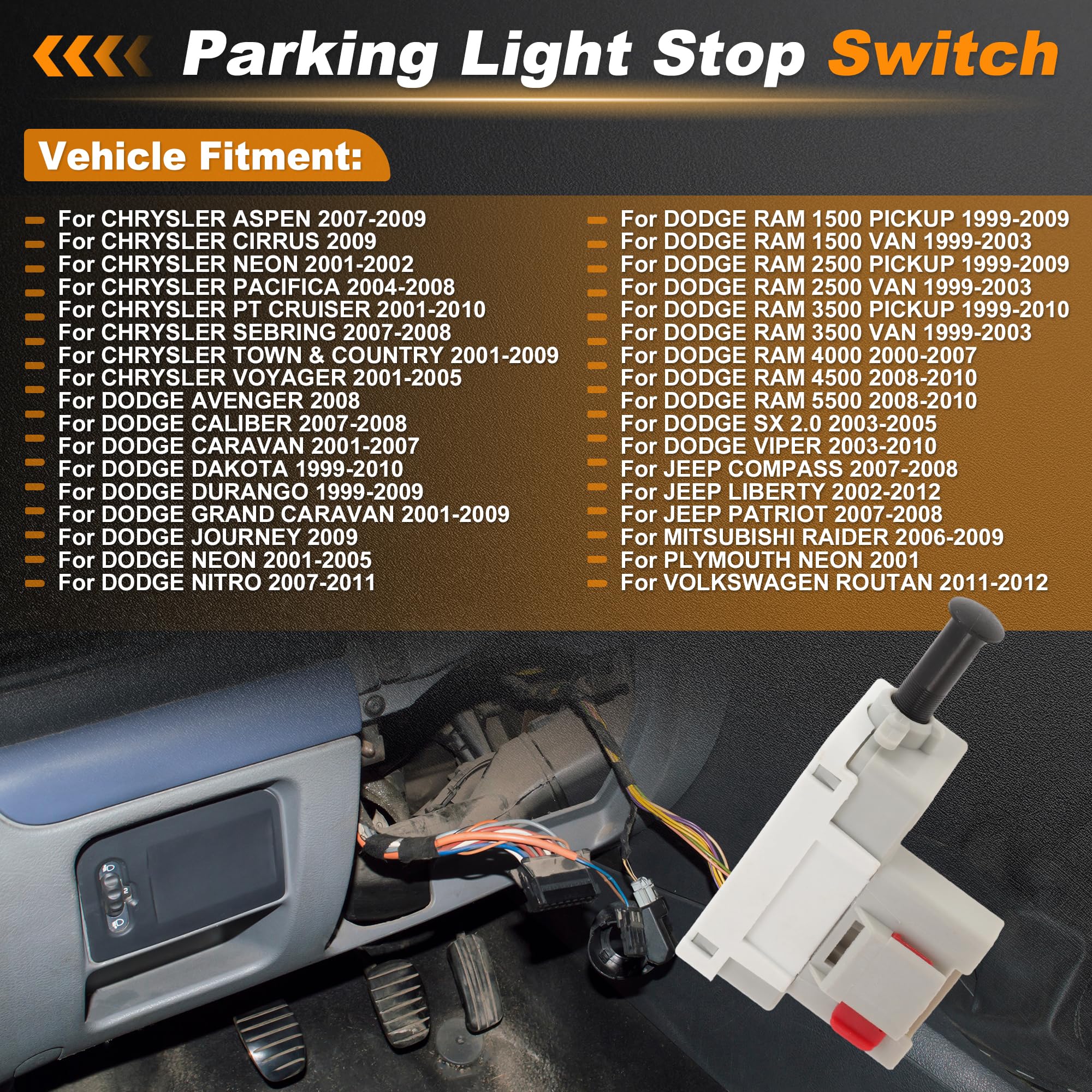 Interruttore luce freno per CHRYSLER ASPEN 2007-2009 per CHRYSLER CIRRUS 2009 Interruttore luce di parcheggio 56045043AG/7B0945511/56045043AA 1 pz