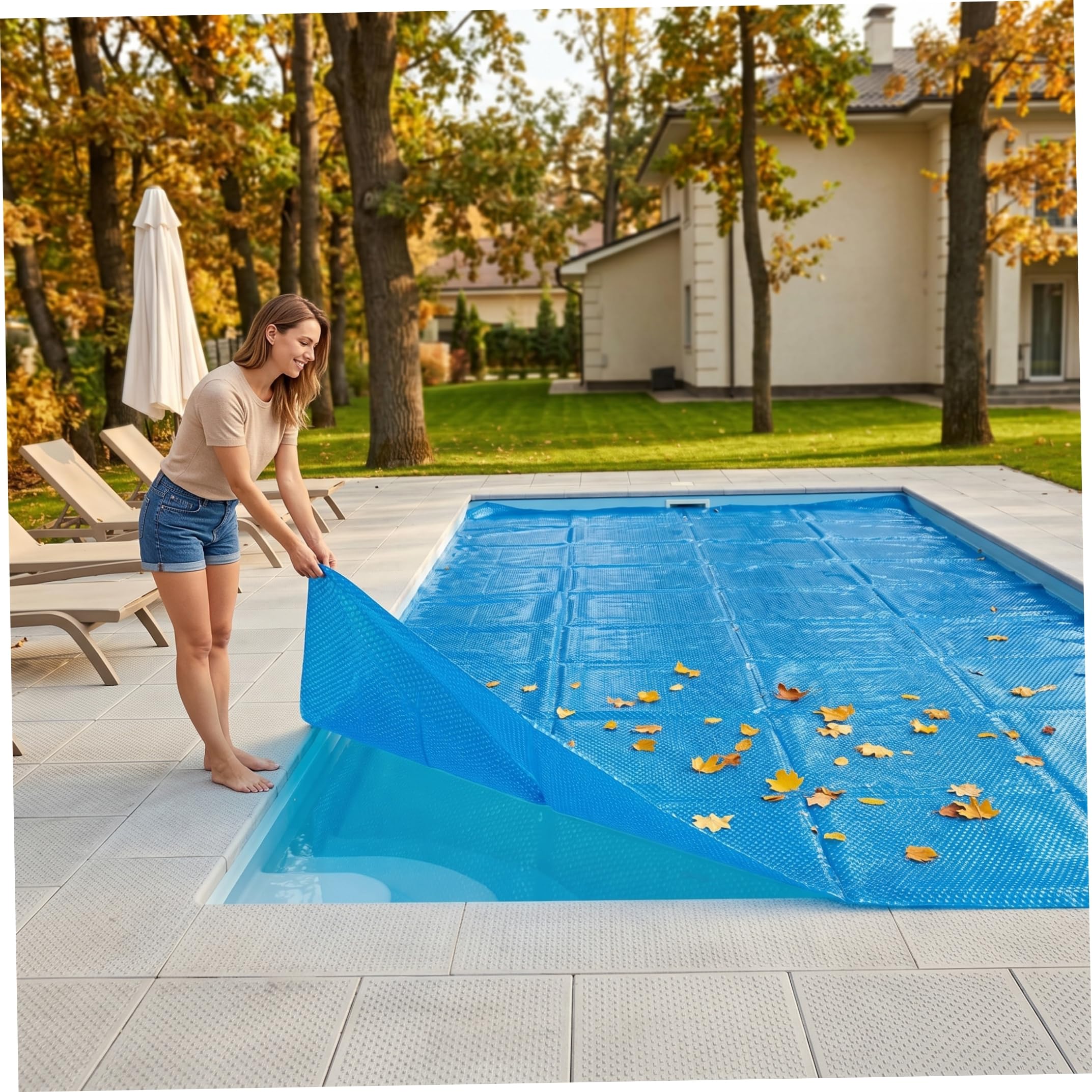 Couverture de piscine solaire évite la perte de chaleur et l'évaporation
