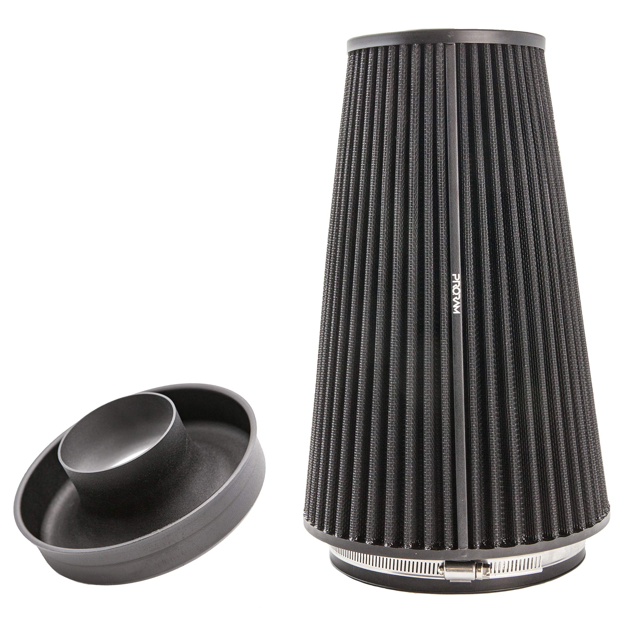 Ramair Pleated Universal XL Cone Air Filter Intake with Velocity Stack 83mm OD