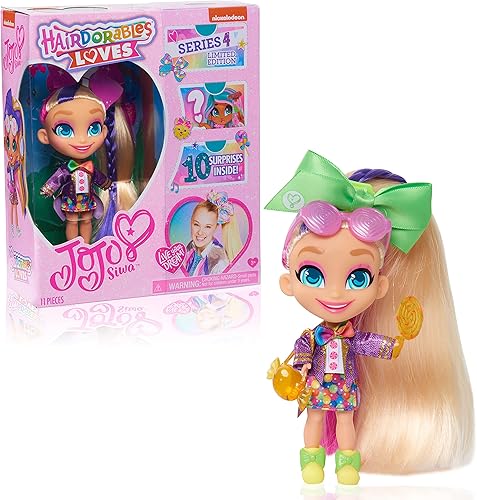 Miniatura 1 de JoJo Siwa Hairdorables Loves JoJo - Muñeca coleccionable de edición limitada, serie 4, Candy Time, incluye 10 sorpresas, por Just Play