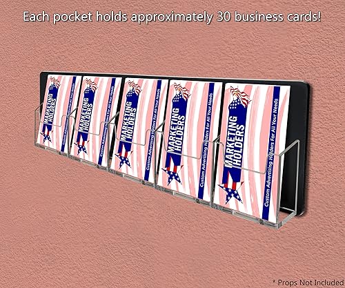 Miniatura 3 de Marketing Holders Tarjetero de pared con accesorios para colgar para tarjetas verticales de 2 x 3.5 pulgadas, regalo o recompensa, librerías, salas