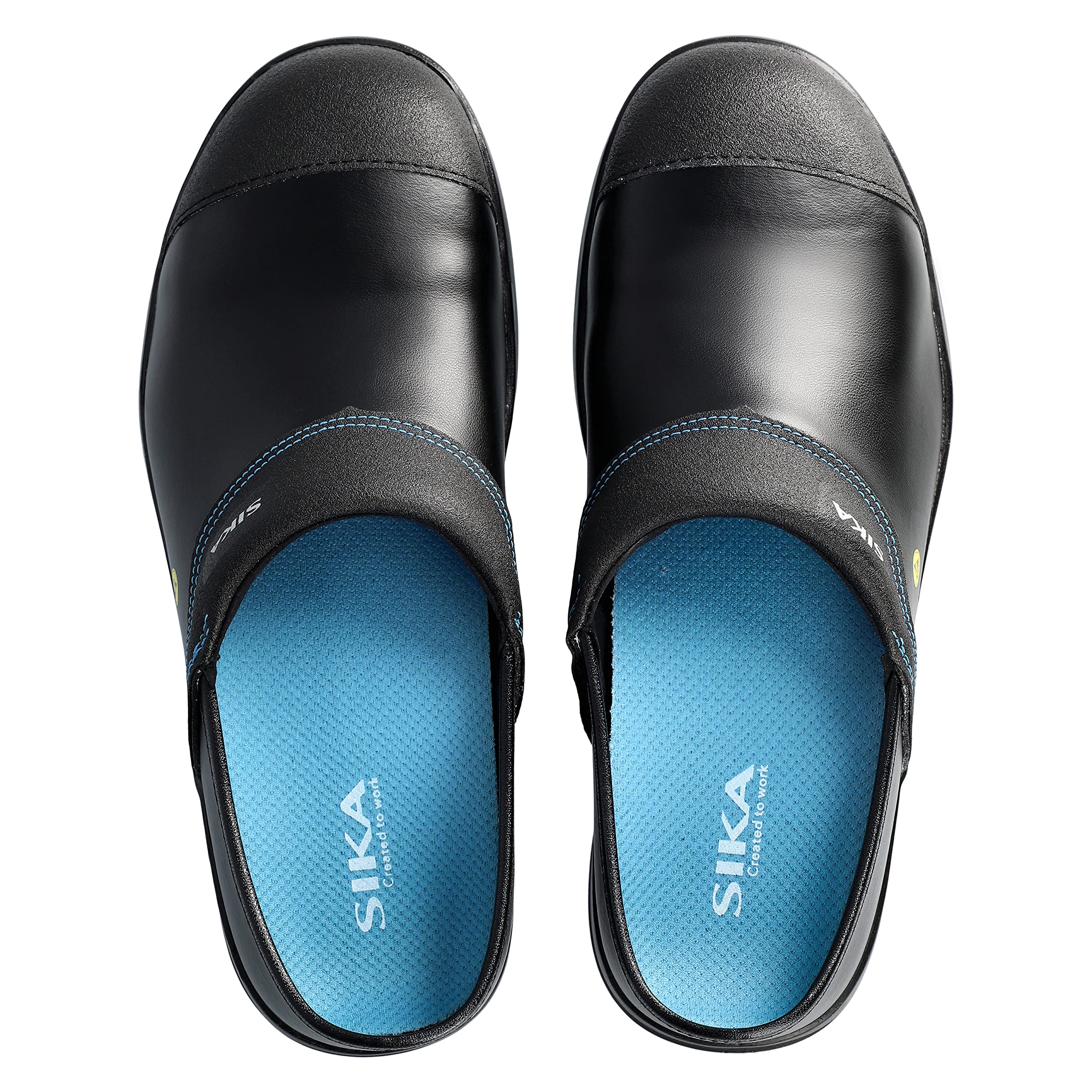 SIKA Unisex Flex Geschlossener Clog, rutschfeste PU-Laufsohle, leichter Arbeitsclog, Permair-Leder, weiche Innensohle Sicherheitsclog für Landwirtschaft, Bauwesen, Lagerhaltung & Lebensmittelindustrie