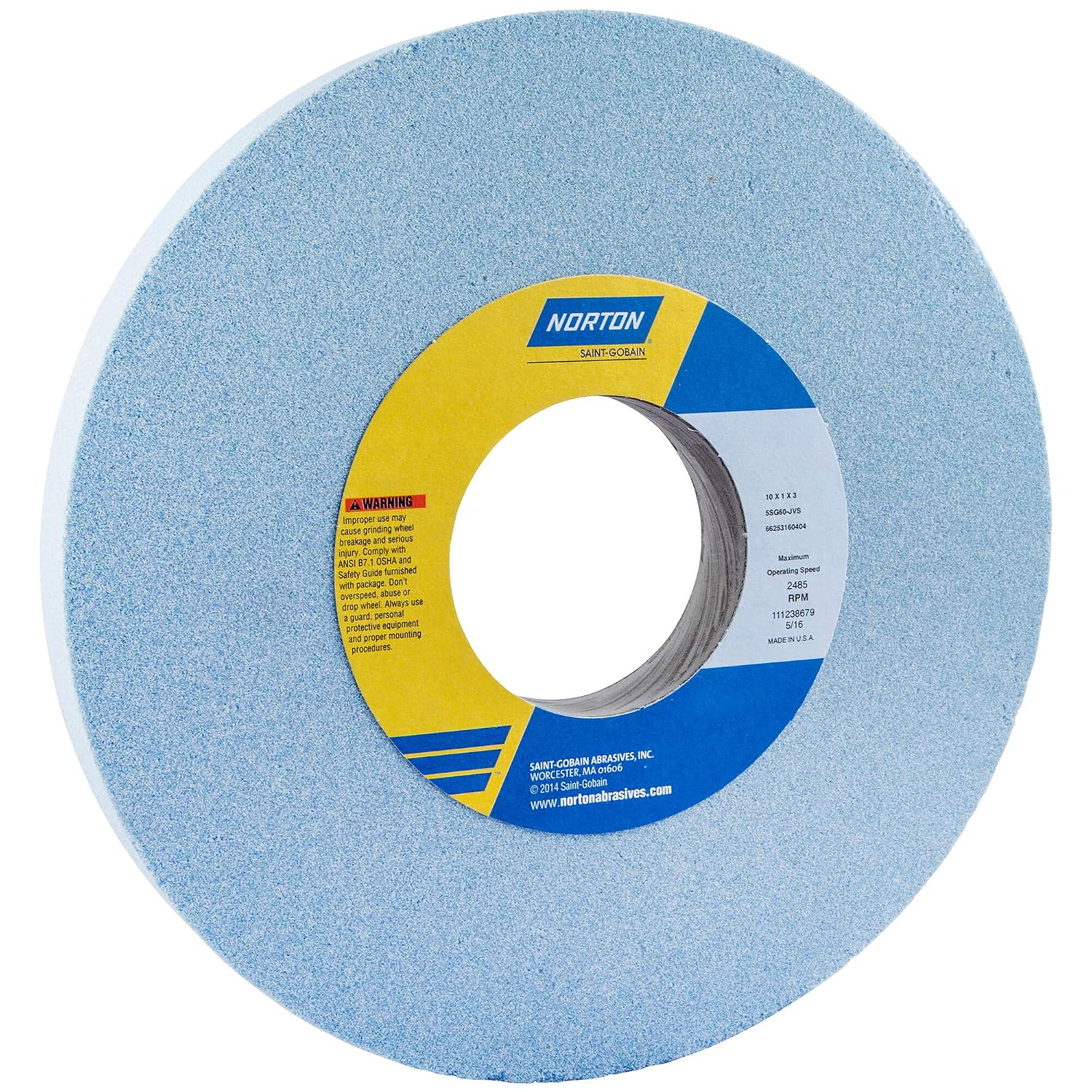 Grinding Wheel, T1, 10x1x3, CA, 46G, Med, Blue