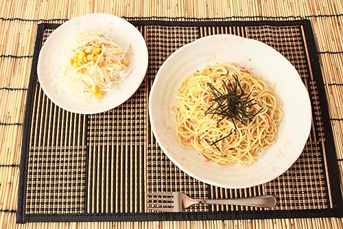 Miniatura 10 de Mino Ware TNG005 - Plato de pasta japonesa y 2 platos para ensaladaaperitivo hecho en Japón (importación de Japón) TNG005 (flor Karakusa)