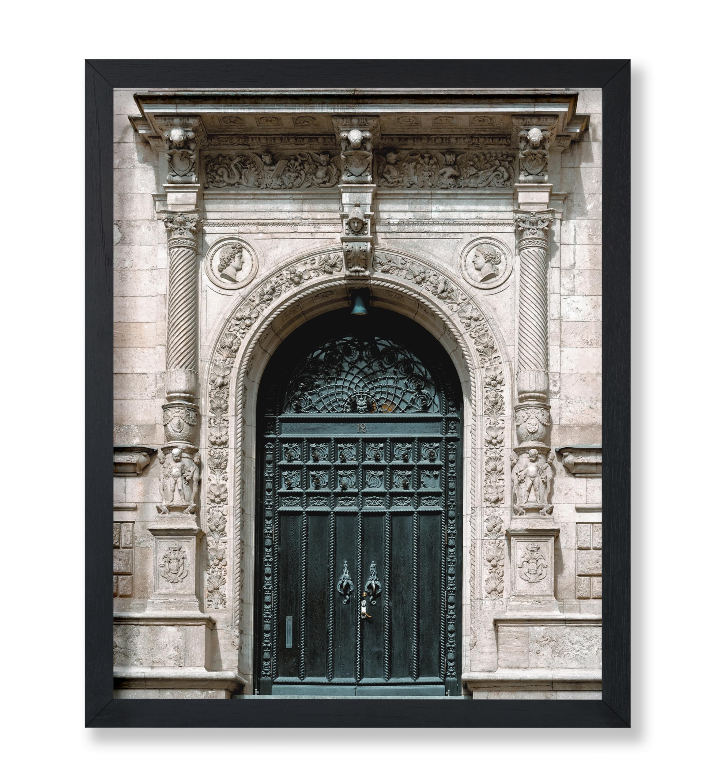 Poster Master Red Limestone Decorated Gate Poster - Royal Swedish Academy of Fine Arts Print - Photography Art