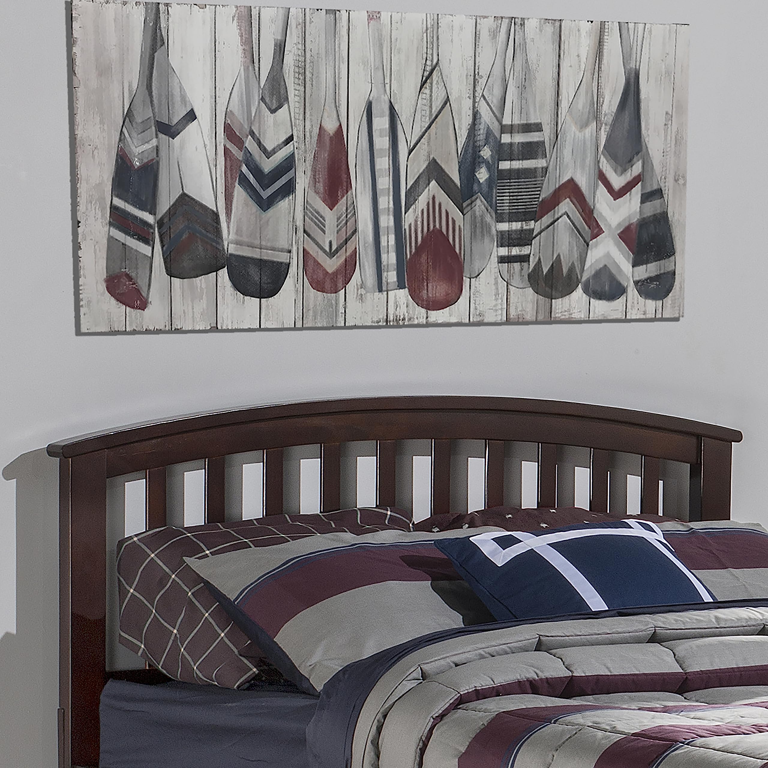 Hillsdale Kids and Teen Schoolhouse 4.0 Charlie Wood Full Headboard, Chocolate