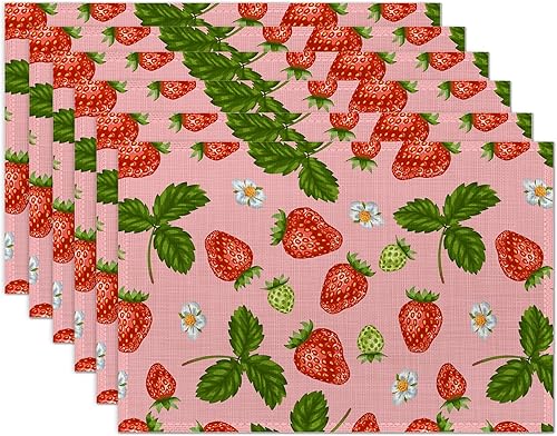 Miniatura 11 de Juego de 6 manteles individuales abstractos con diseño de margaritas y flores, lavables, resistentes al calor, para decoración de fiestas