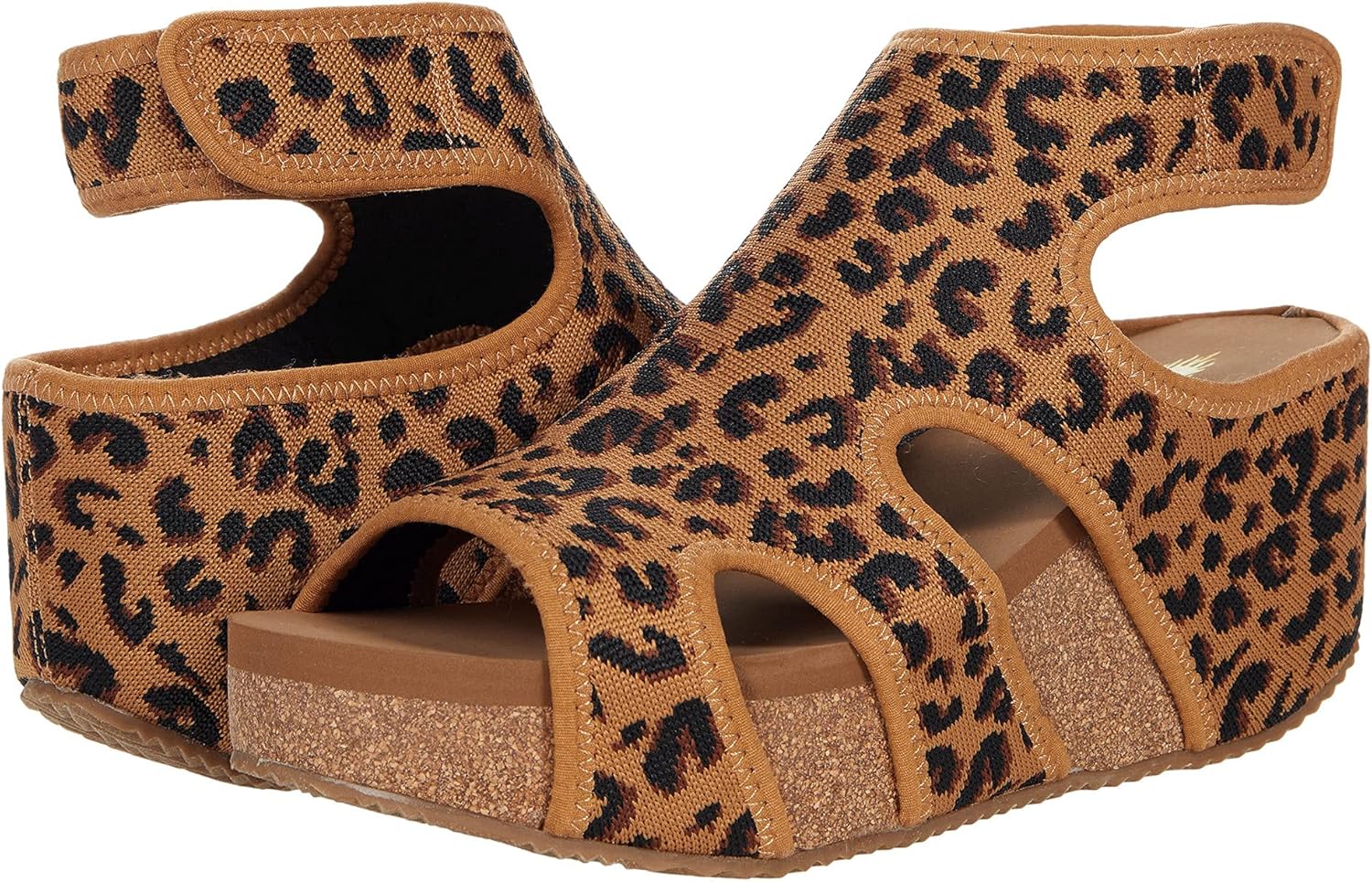 VOLATILE Women's Chalet Wedge Sandal, Leopard, 10