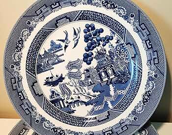 JOHNSON BRO.S 『jardiniere』　ディナープレート　4枚 Amazon.co.jp: Johnson Brothers ウィローブルー 11インチ