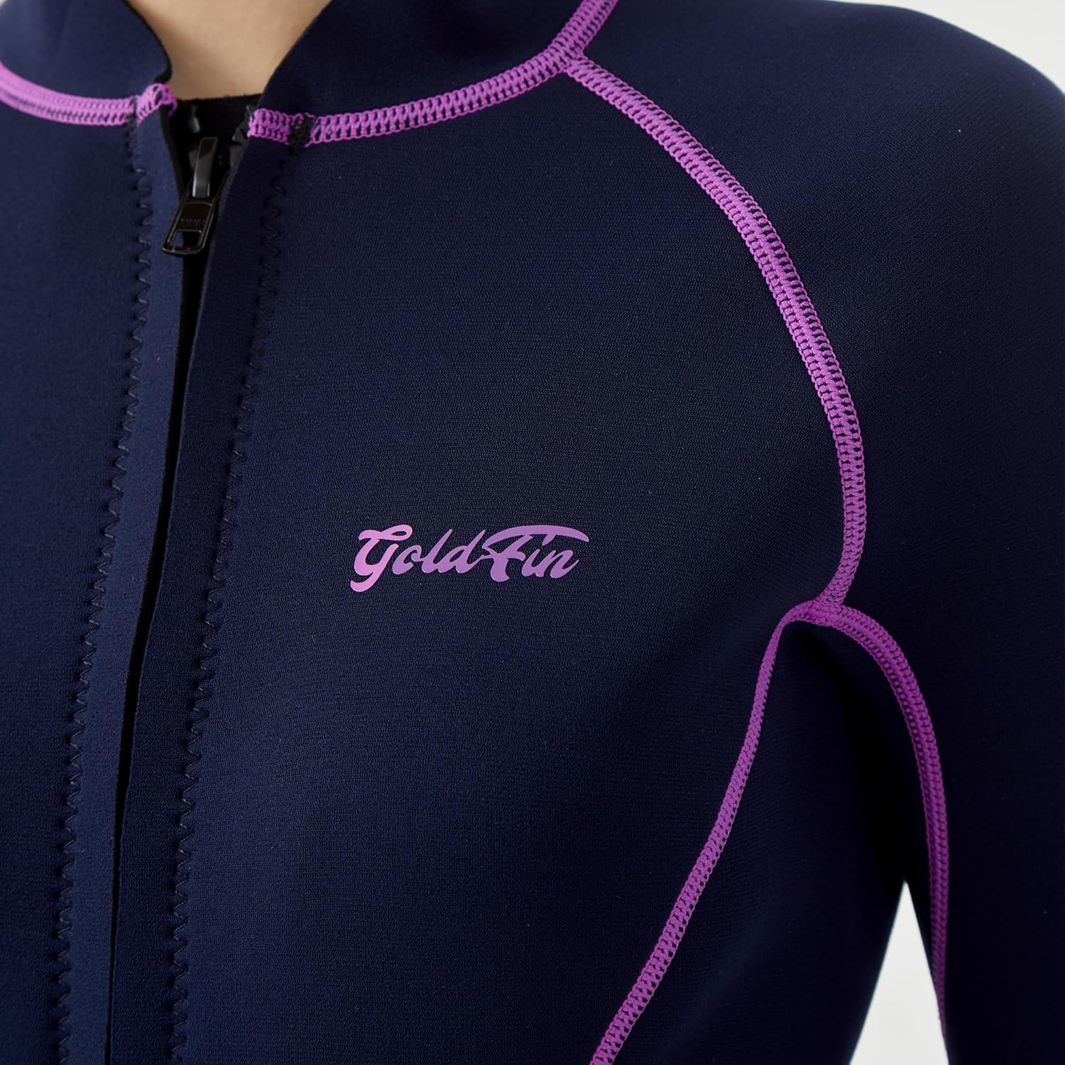 GoldFin Wetsuit Top Women, Womens 2mm Wetsuits Neoprene Long Sleeve Jacket Keep Warm for Water Aerobics Swim Dive Surf - Image 7