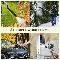 Vista 8 de Comchoi Electric Leaf Blower Cordless, 680 CFM 5 Speed Mode, 2 Batteries & Charger, Handheld Cordless Leaf Blowers for Lawn Care