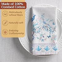 Vista 4 de Maison d' Hermine Servilletas de tela 100% algodón peinado de alta calidad, decorativas, lavables, juego de 4 servilletas para el hogar, cocina