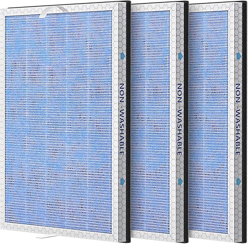 Paquete de 3 filtros de repuesto MSA3MSA3S True HEPA compatibles con Membrane Solutions MSA3 y MSA3S, filtro HEPA verdadero H13 de 3 etapas, paquete