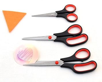 eZthings Scissors Set for Home Crafts and Arts or Office Cutting Projects (Multipurpose Scissors)