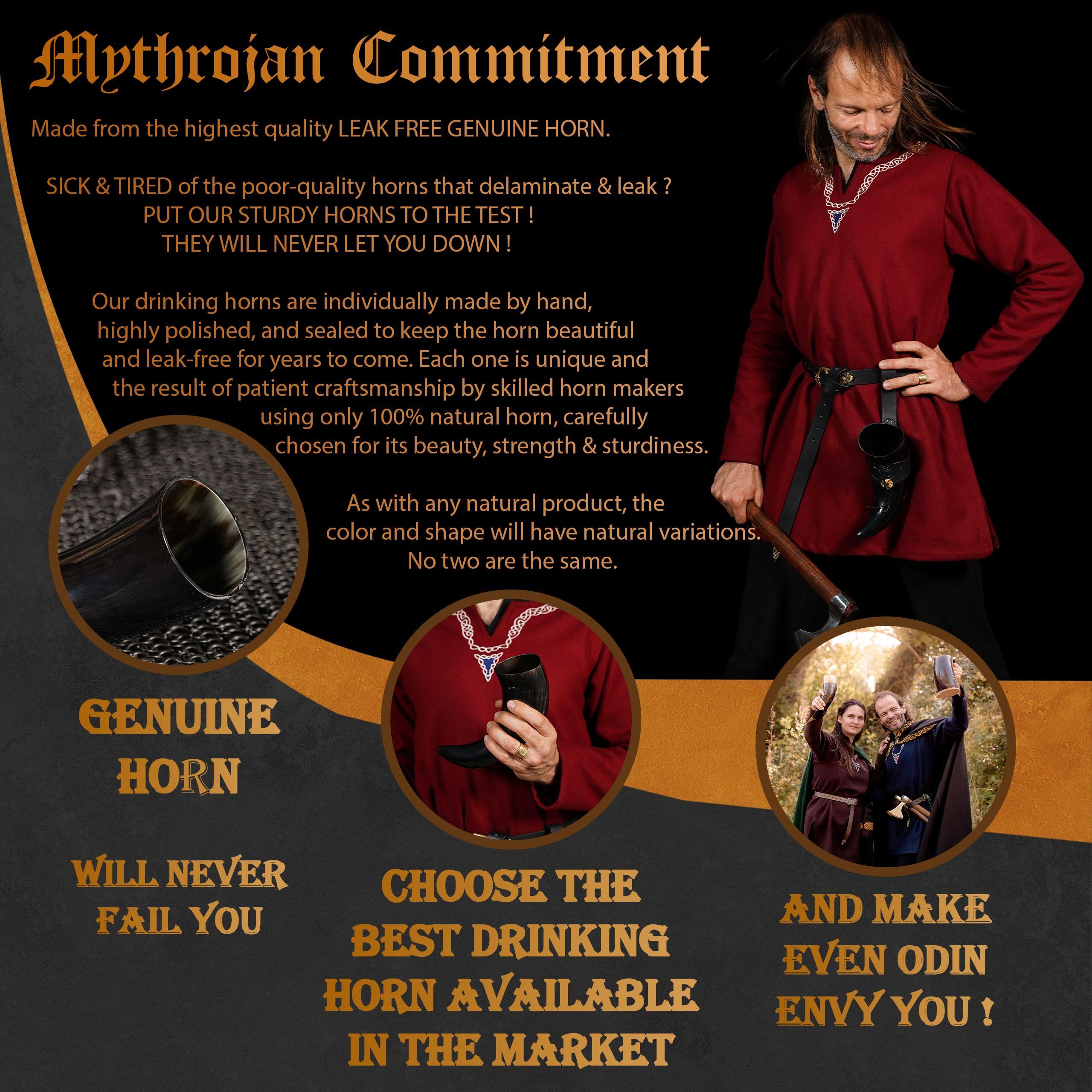 Mythrojan - Corno Medievale Nero, Birra Vichinga, 400 ml