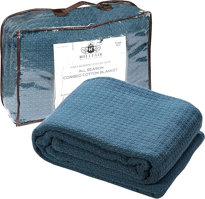 HILLFAIR 100 Soft Premium Combed Cotton Thermal Blanket