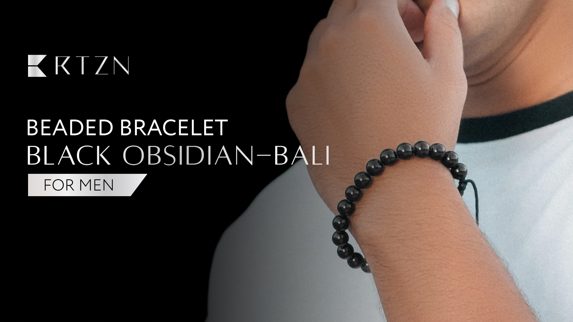 Amazon.com: RTZN® Black Obsidian Bracelet for Men – Premium