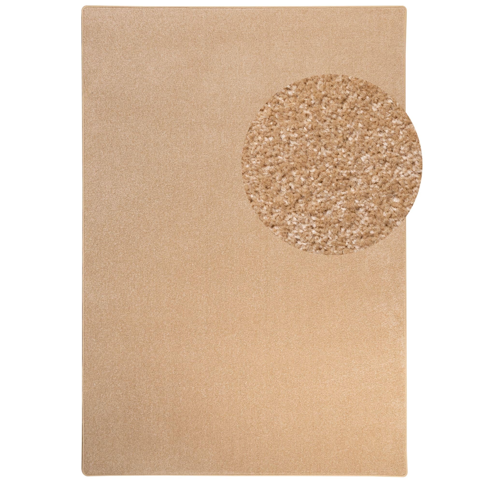 Steffensmeier Kurzflor Teppich Ibiza | Wohnzimmerteppich | Stilvoll | Pflegeleicht | Jugendteppich | Beige, Größe: 200x300 cm