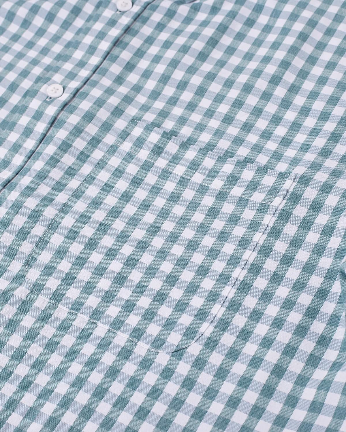 Alimens & Gentle Mens Solid Oxford Shirt Long Sleeve Dress Shirt Work Casual Button Down Shirts with Pocket - Image 4