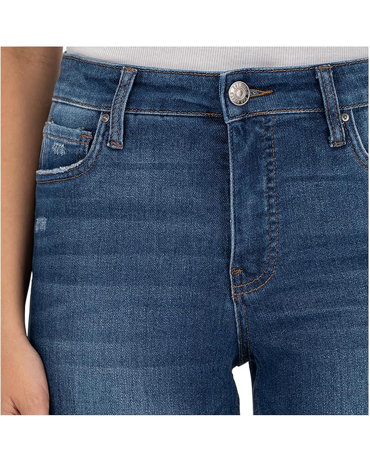 KUT from the Kloth Kelsey High-Rise Fab AB Ankle Flare Inset Leg in Royal - #4 of 4