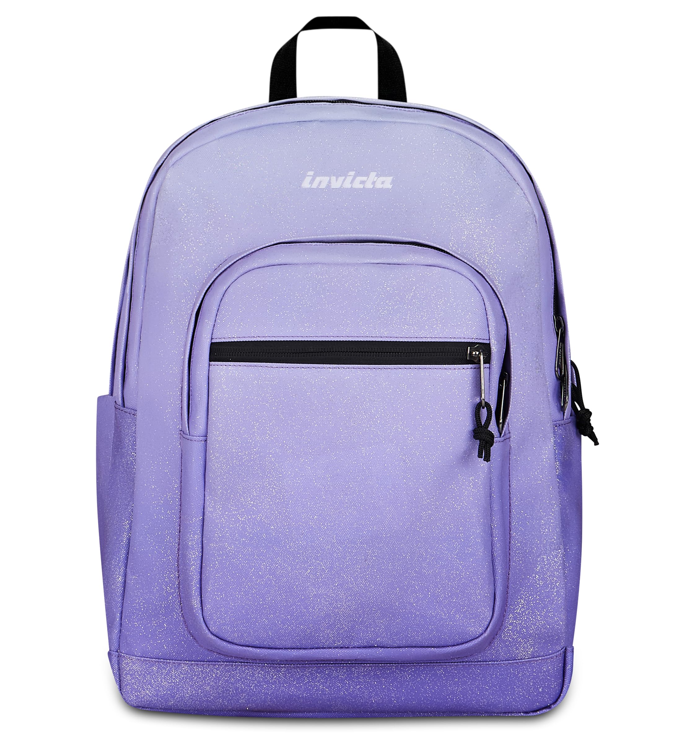 Invicta Zaino Scuola Jelek Fantasy Shine, Lilla, Effetto brillantini, 34 L, Doppio Scomparto, Tasca con organizer, Tasca porta pc, Tasca portaborraccia, Scuola media e superiore, Ragazza