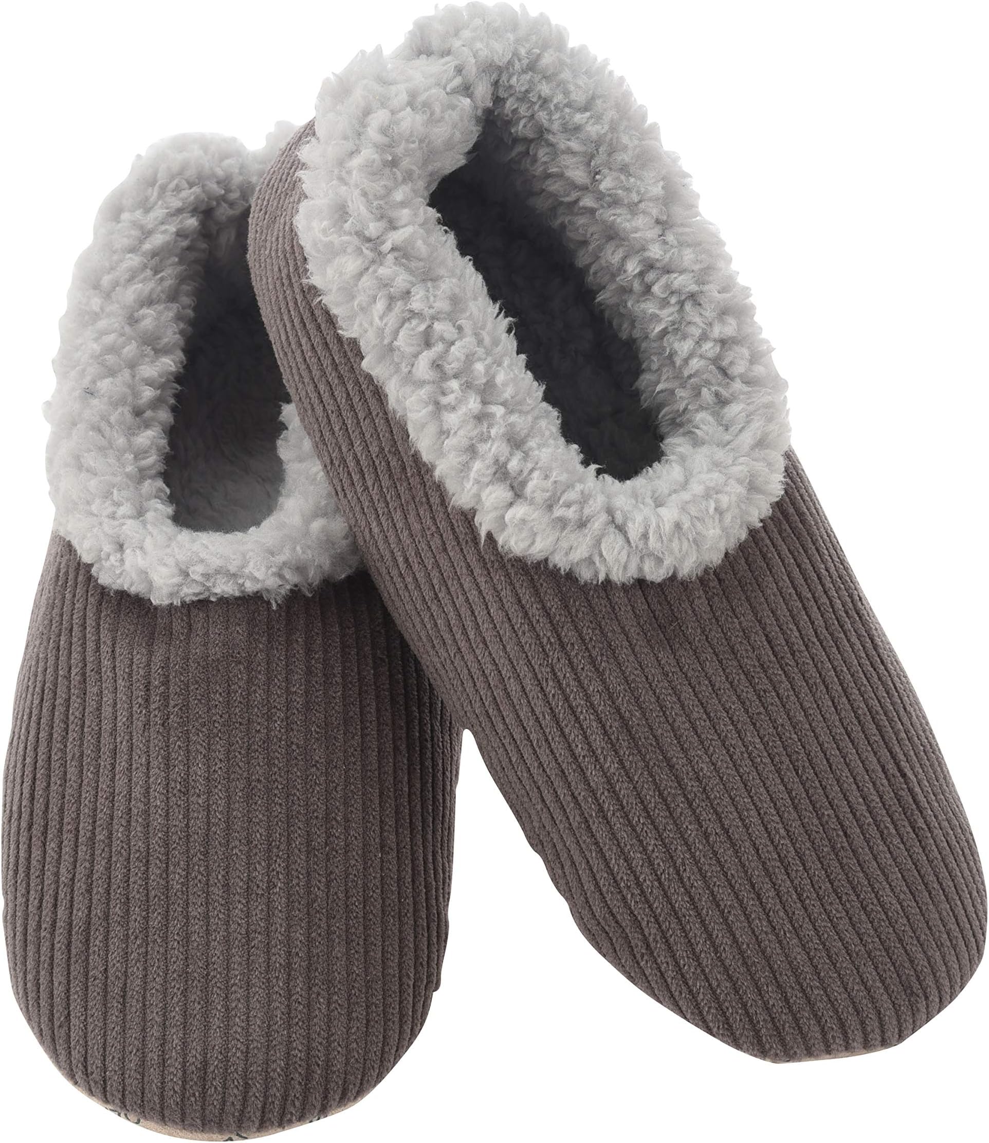 SnooziesMens Corduroy Slippers Slippers for Men | Mens House Slippers | Fuzzy Slippers with Soft Soles
