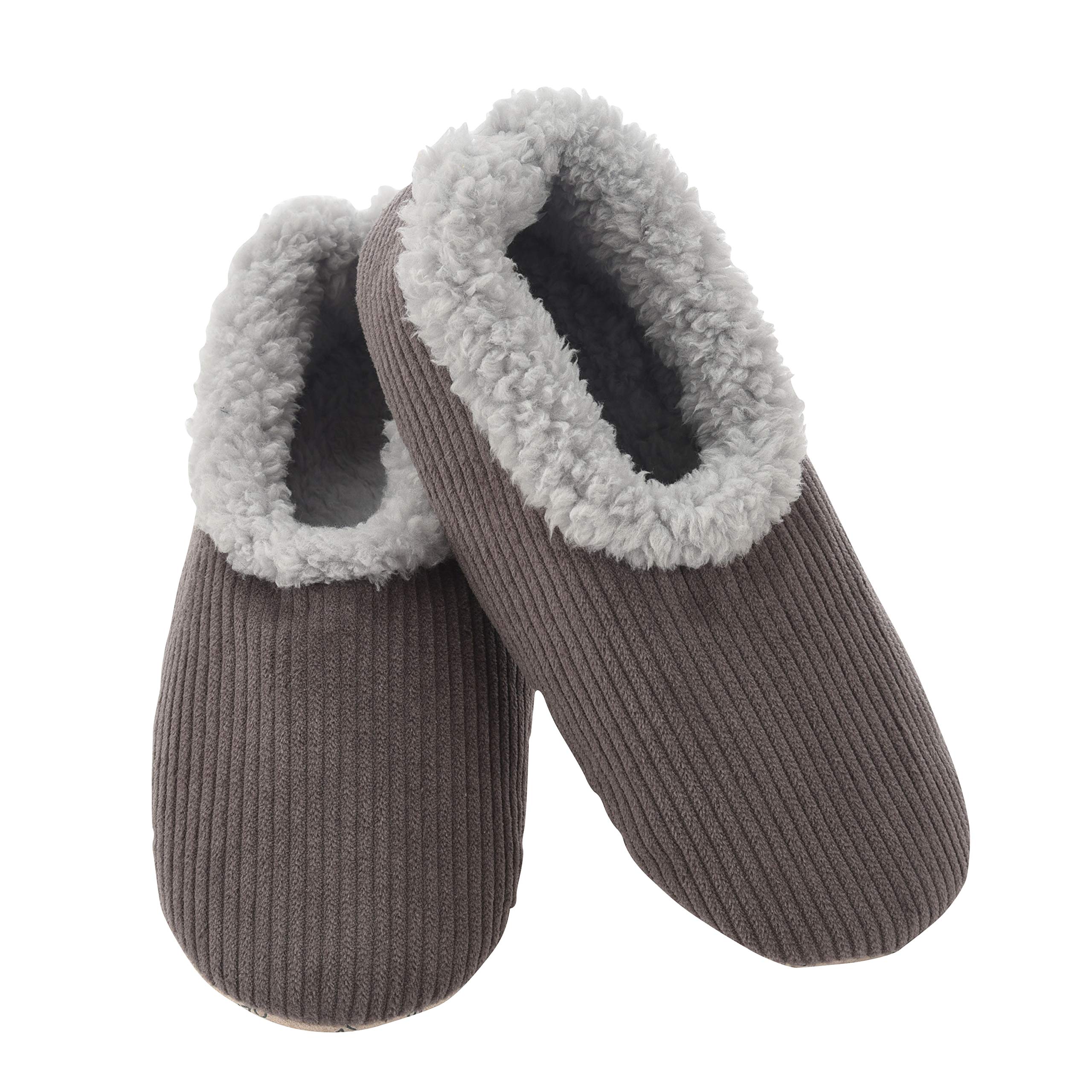 SnooziesMens Corduroy Slippers Slippers for Men | Mens House Slippers | Fuzzy Slippers with Soft Soles