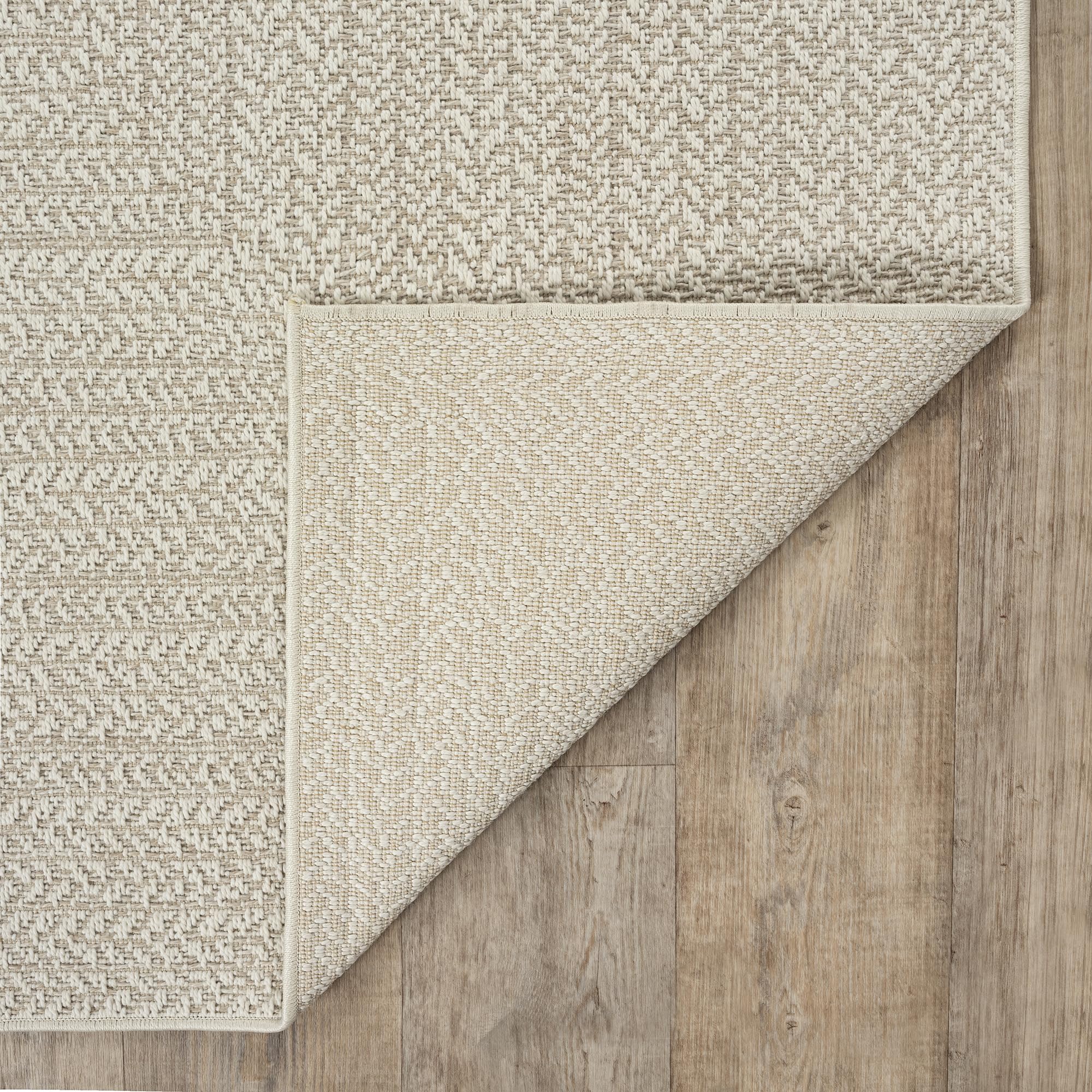 Mia's Teppiche Soil - weerbestendig tapijt voor binnen en buiten in natuurlijke jute-look, weerbestendig, geschikt voor terras en tuin, ca. 120 cm rond